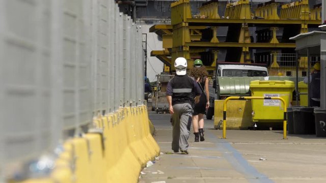 Ship Yard Workers Walking Dept
