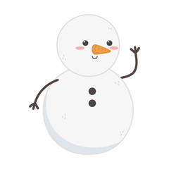 snowman waving hand decoration merry christmas