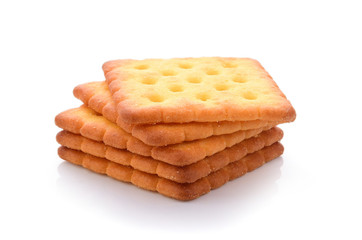 Cracker isolated on white background