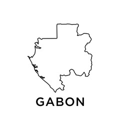 Gabon map vector design template