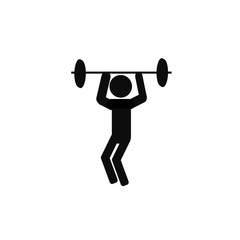 Fototapeta na wymiar silhouette of man silhouette weights, isolated symbol