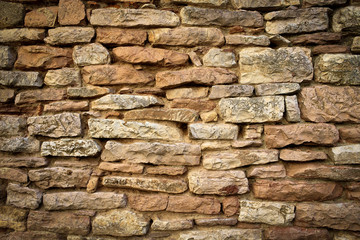 Wall texture with old bricks.