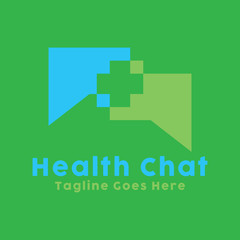 Fototapeta premium Health Chat Logo Design Inspiration For Business And Company