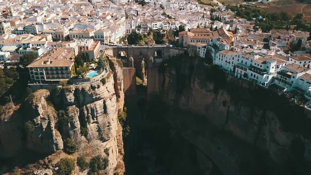 Aerial video shots from Ronda Spain in 4K