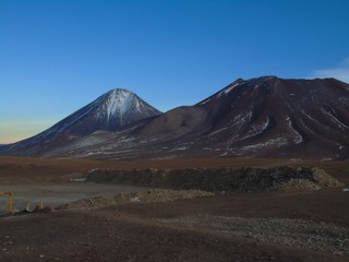 Licancabur volcano, on the border of Chile Bolivia in the department of potosi