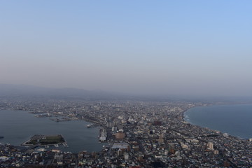 Japanese Port city at afternoon
