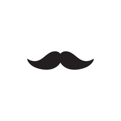 Moustache icon with handdrawn doodle style
