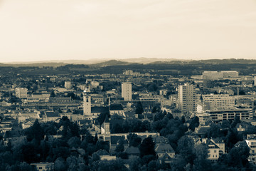 Fototapeta premium Landscape shot of Wels in Upper Austria