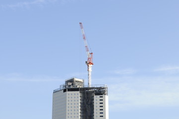 ビル建設のクレーン