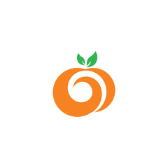 Orange logo design. Vector