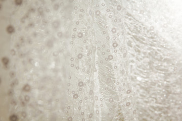 Naklejka premium Details of the bride dress fabric and beautiful embroidery wedding concept used as a background for illustrations