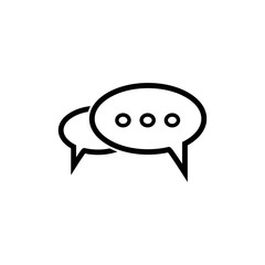 bubble speak icon trendy flat design 
