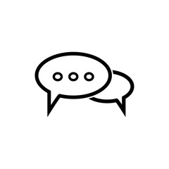 bubble speak icon trendy flat design 