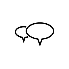 bubble speak icon trendy flat design 