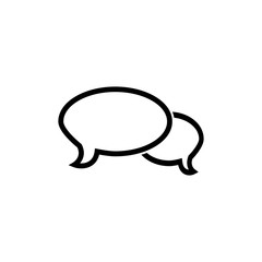 bubble speak icon trendy flat design 