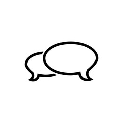 bubble speak icon trendy flat design 
