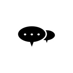 bubble speak icon trendy flat design 