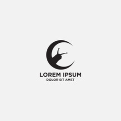 Modern Moon snail  Logo template - vector