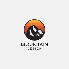 mountain logo icon template - vector
