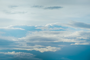 Fototapeta na wymiar Blue sky and fluffy white clouds cube used as a background