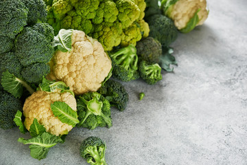 Fresh green cabbage, close up.