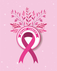 Fototapeta premium Breast Cancer Awareness ribbon campaign