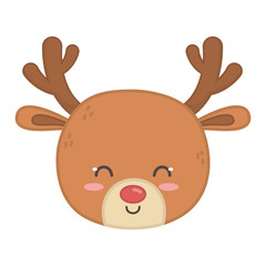 reindeer head horns decoration merry christmas