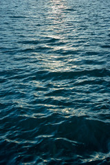 Sea dark wave close up