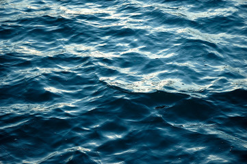 Sea dark wave close up