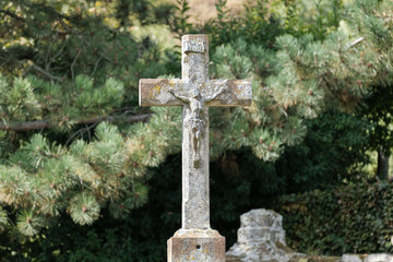 Old Stone Crucifix