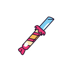 candy bar sweet and candies icon line fill