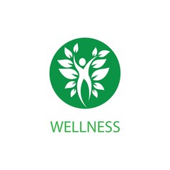 Obraz premium Wellness logo template vector icon