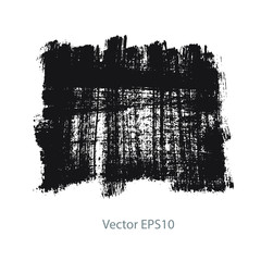 brush strokes watercolor background. Vector black paint