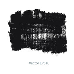 brush strokes watercolor background. Vector black paint