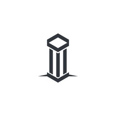 Pillar logo template vector icon