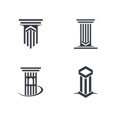 Pillar logo template vector icon