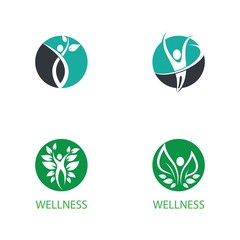 Wellness logo template vector icon
