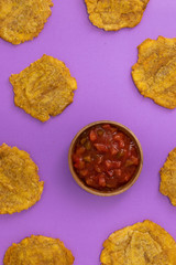 Banana Fritters (also known as Patacones in Spanish, famous in Colombia)