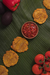Banana Fritters (also known as Patacones in Spanish, famous in Colombia) Post-Production: Rustic feel