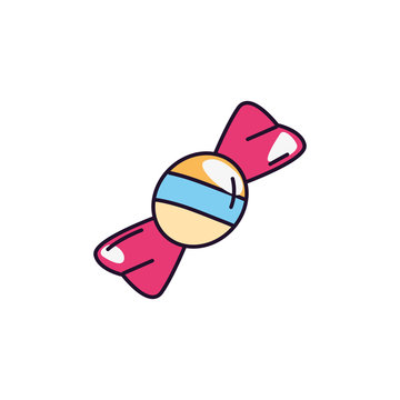 wrapped sweet and candies icon line fill