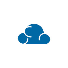 Cloud icon logo design vector template