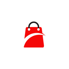 Shopping bag icon logo design vector template