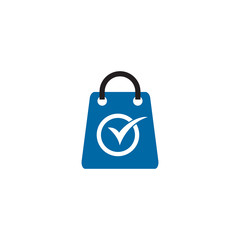 Shopping bag icon logo design vector template