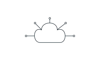 Cloud network icon for cloud connectivity
