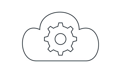 Cloud services icon for data management settings