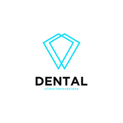 Fototapeta premium Dental Clinic Dental Logo vector abstract design. Icon Concepts Logotype medical doctor dentist stomatology.