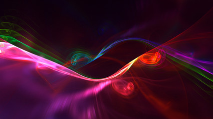 3D rendering abstract colorful fractal light background