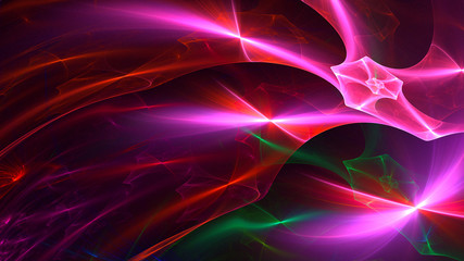 3D rendering abstract colorful fractal light background