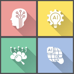 Artificial intelligence - vector icon for graphic and web design.