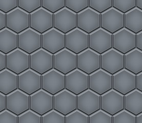 Seamless pattern of hex cobblestone pavement
